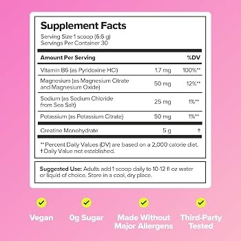 Supplement facts do FLO Creatine + Electrolytes